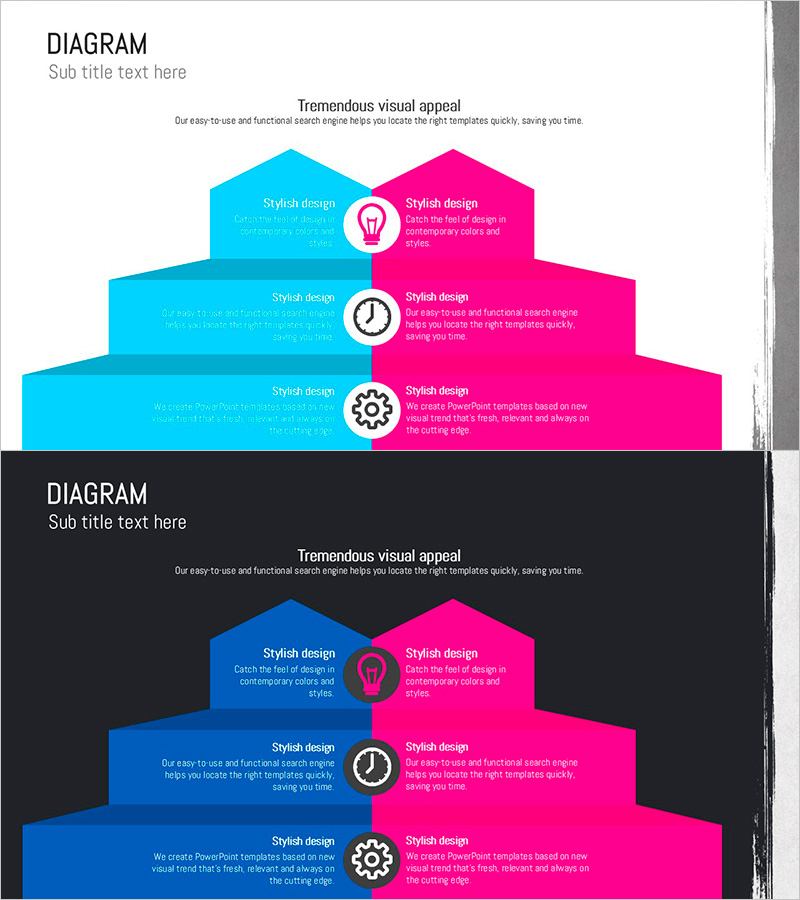 페인트 스플래쉬 템플릿 다이어그램 – 사업 추진 방향 제시