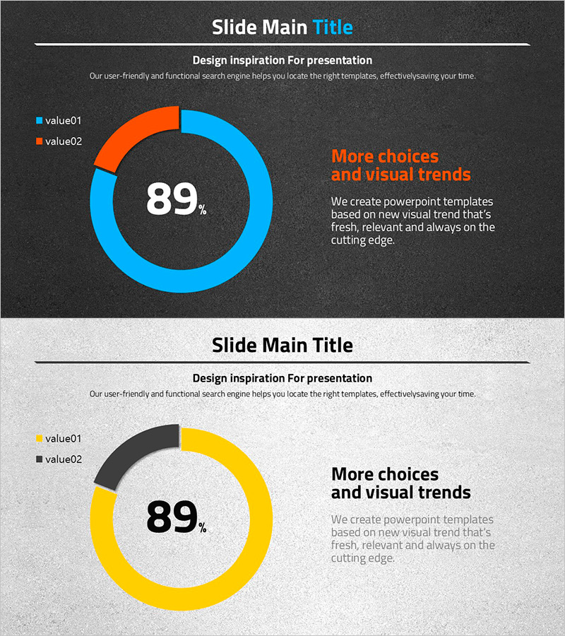 자동차 와이드 템플릿 도넛차트2 - 시장 점유율 분석
