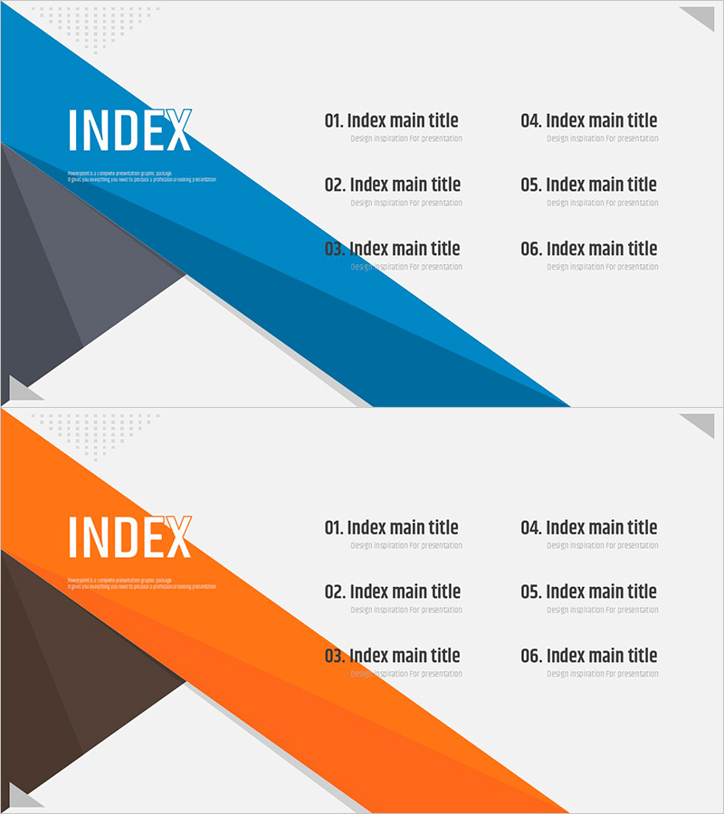종이접기 템플릿 표지 - 목차 프레젠테이션