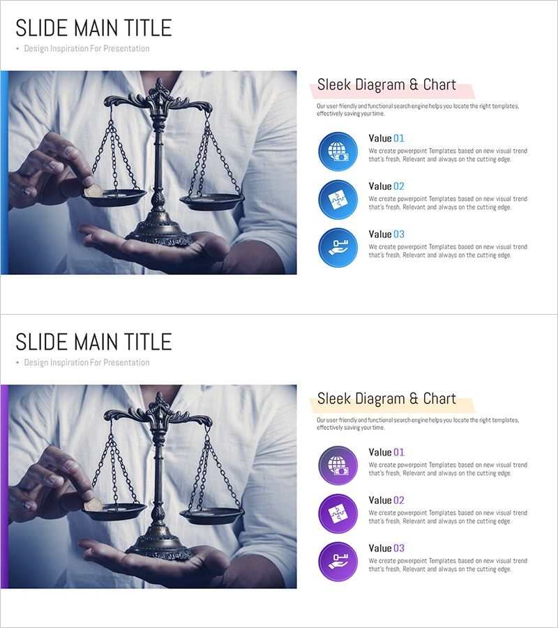 뱅킹 서비스 사업 목표를 시각화한 슬라이드 – 전략과 혁신