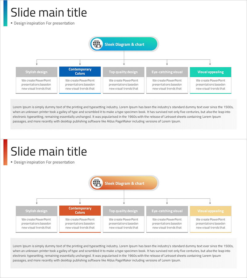 모던한 다이어그램으로 디자인 영감 제시 – 시각적 매력과 창의성