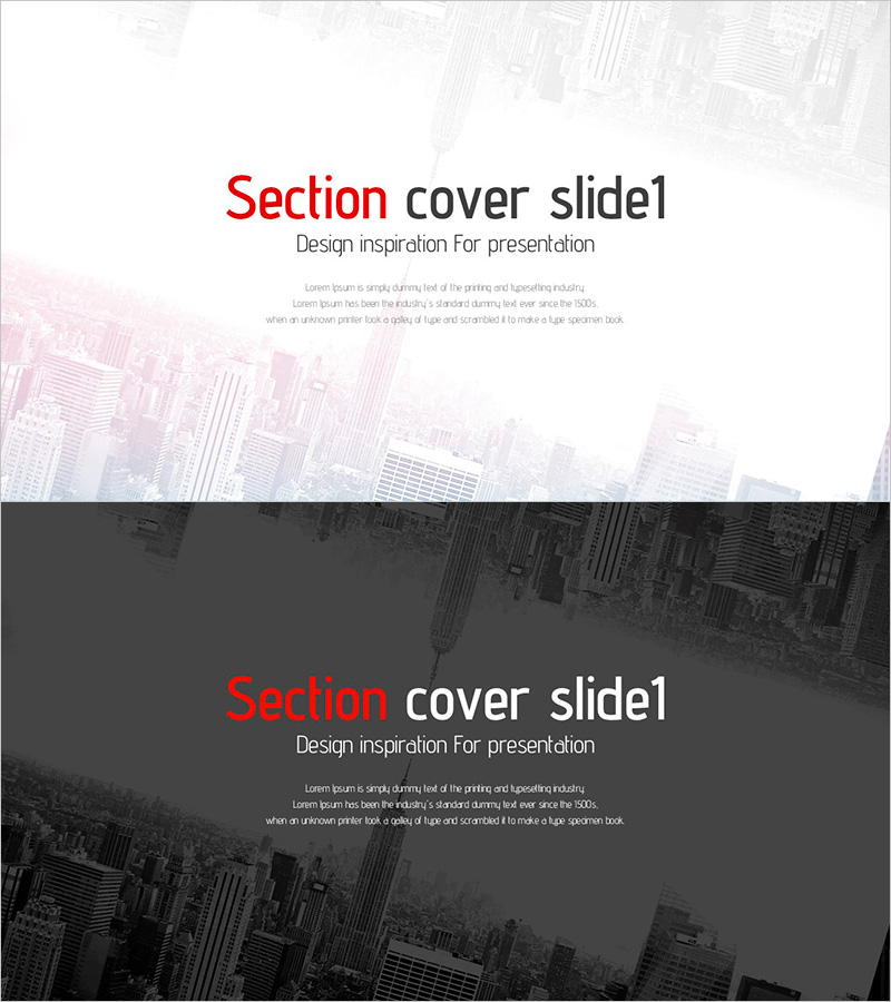 종이접기 템플릿 간지 – 디자인 영감을 담은 섹션 커버 슬라이드