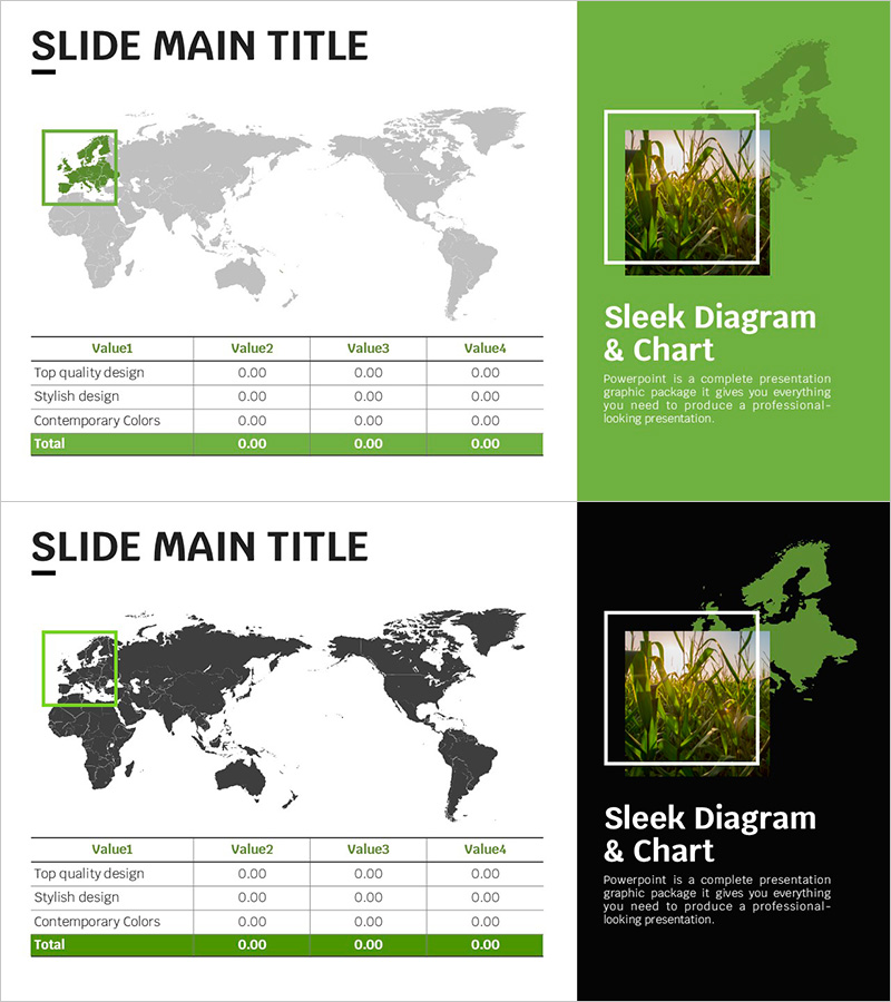 트렌드 컬러 와이드 템플릿 맵&테이블 – 마케팅 전략 시각화의 정수