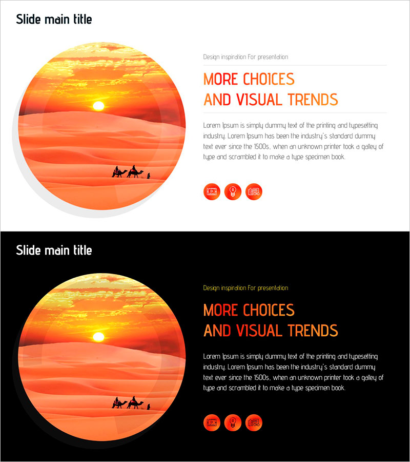 비주얼 트렌드를 반영한 프리젠테이션 템플릿