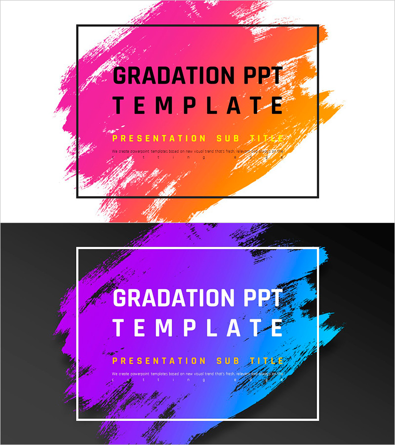 그라데이션 피피티 와이드 템플릿 표지 – 현대적 미감