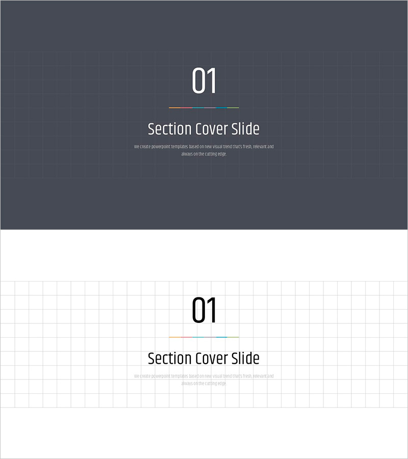 간지 있는 심플 피피티 와이드 템플릿 – 섹션 커버 슬라이드