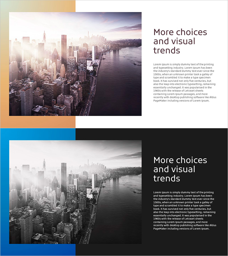 Dot Patterns Wide PowerPoint Template for Showcasing Customer Success Stories