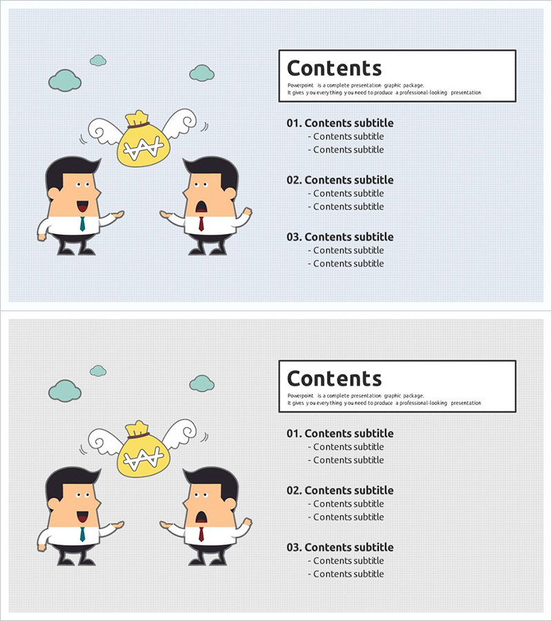 2D 회사원 캐릭터 템플릿 목차