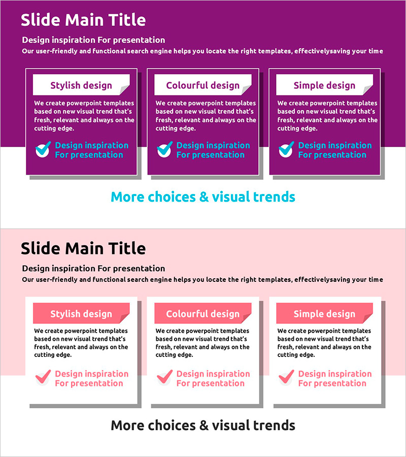 컬러 테마 템플릿 사각형 텍스트 박스 – 사업 전략과 마케팅 계획 시각화