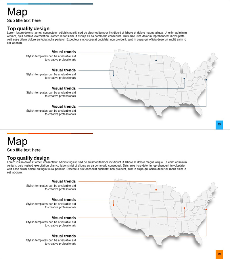 미국 지역 목표시장 전략 PPT 슬라이드