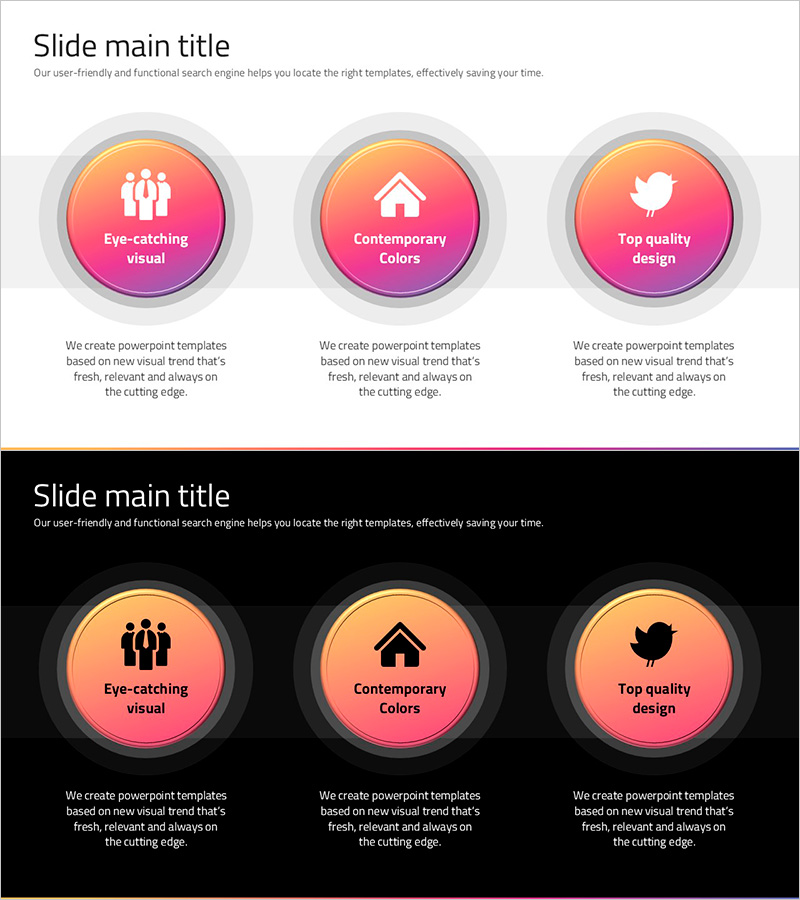 소셜 네트워크를 담은 와이드 템플릿 다이어그램