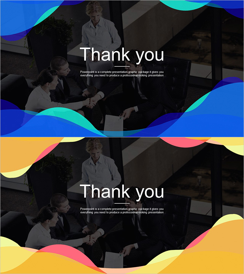 도시 금융 비즈니스 물결 템플릿 엔딩 표지