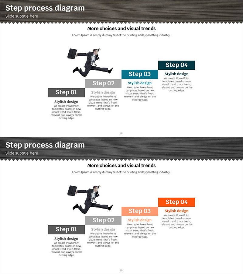 4-Step Stair Diagram – Clear Visualization of Business Strategies