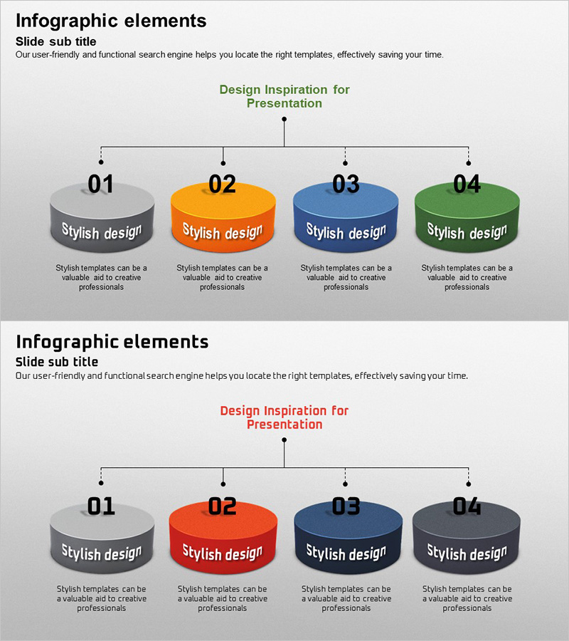 단계별 일정계획 3D 다이어그램 – 사업 비전 및 전략