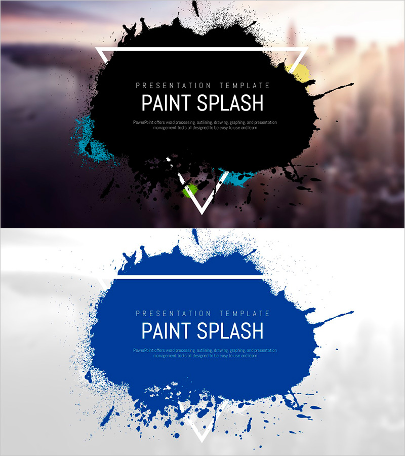 페인트 스플래쉬 템플릿 표지