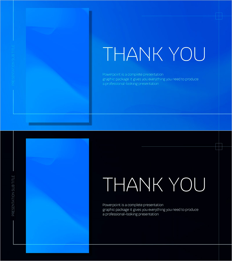 블루라인 와이드 템플릿 엔딩표지 – 프로페셔널한 마무리