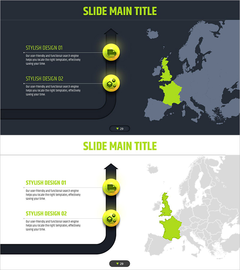 Four Color Infographic Template – Market Analysis and Strategy