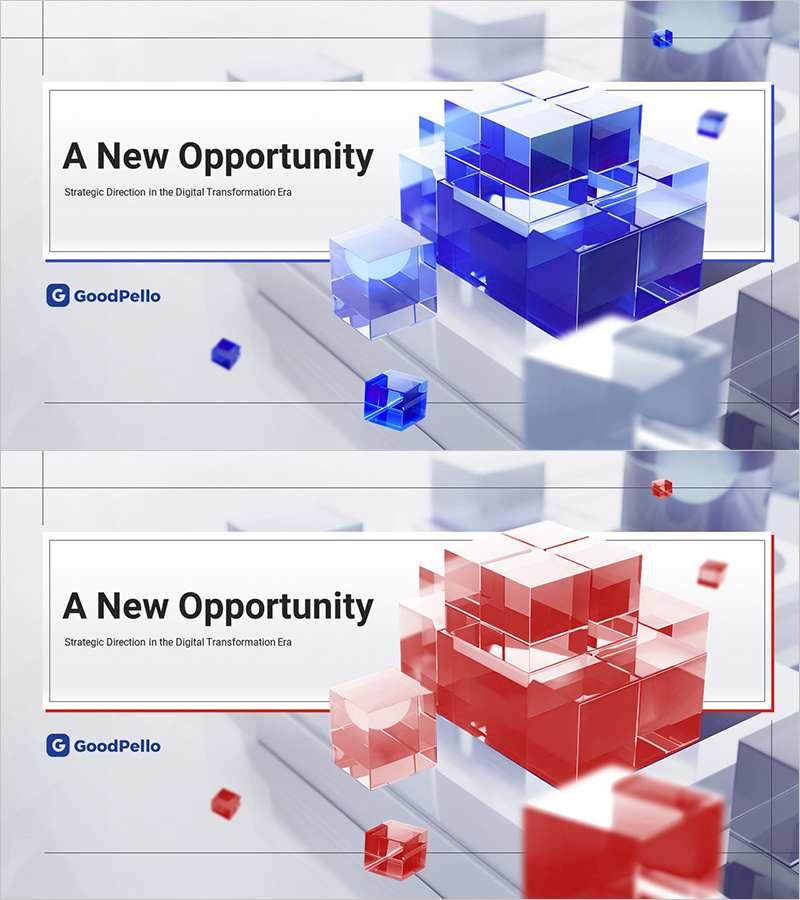 모던한 글래스 큐브 그래픽 디자인 커버