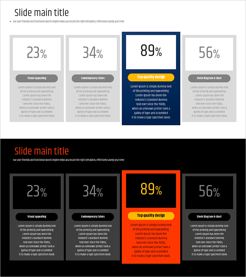 타이포 그라피 와이드 템플릿 폐쇄 다이어그램 – 회사 소개 및 시장 분석