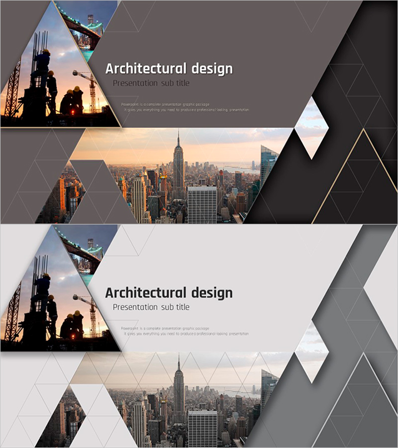 삼각형 프레임의 건축 템플릿 표지