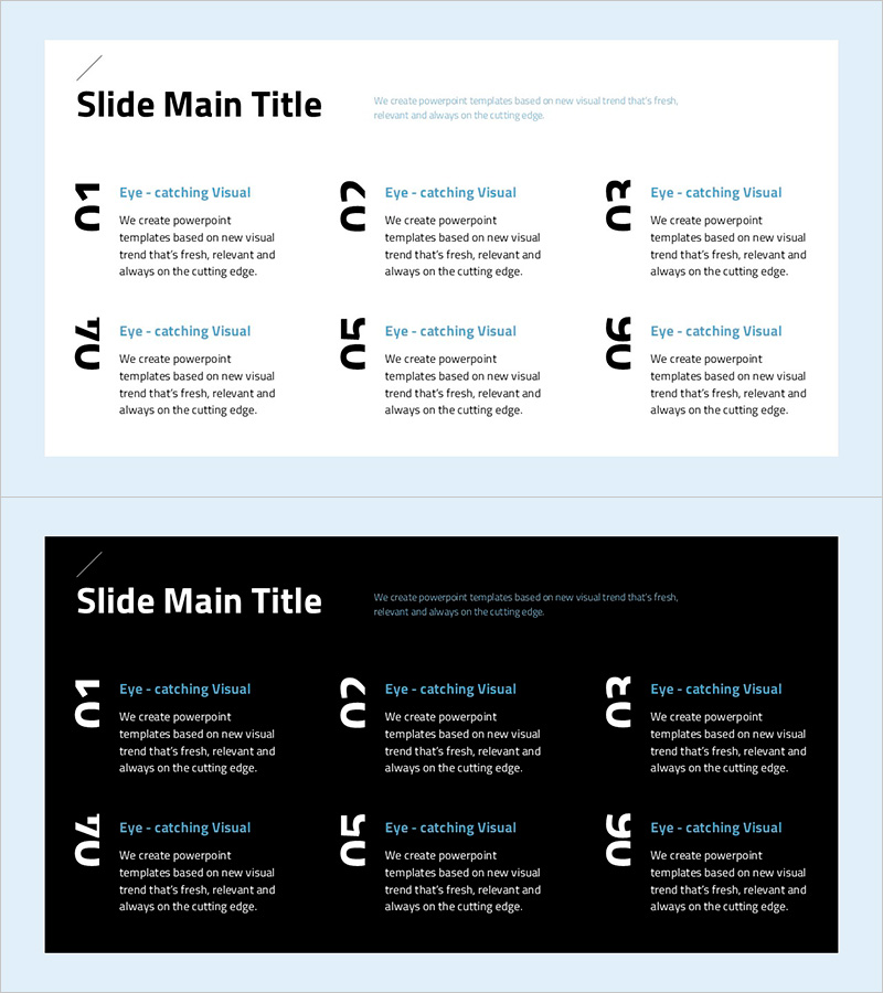 심플 디자인 트렌드 와이드 PPT 순서 항목