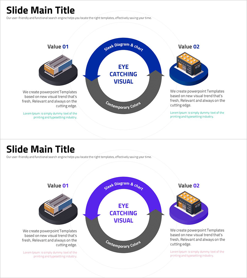 슬릭한 인포그래픽 다이어그램을 통한 가치 전달 – 시각적으로 매력적인 슬라이드