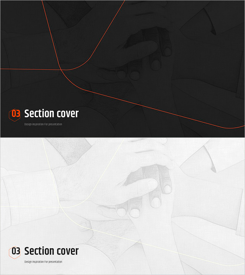 간지 슬라이드 커버 – 팀워크와 협력의 메시지