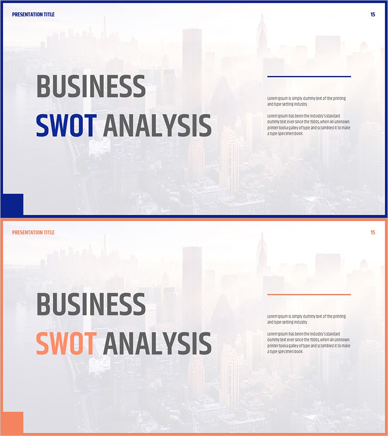 비즈니스 SWOT 분석 인트로 페이지