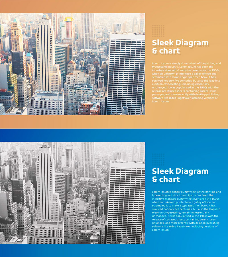 도트패턴 와이드 파워포인트 템플릿 - 회사 소개에 적합한 디자인