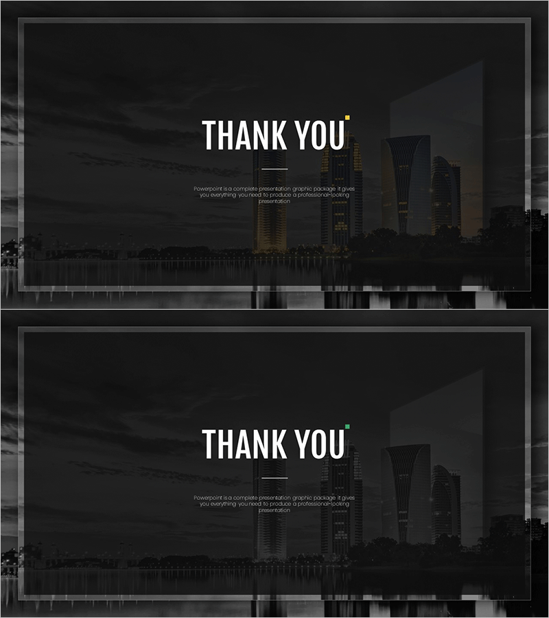 모던시티 테마 템플릿 엔딩 표지 – 프로페셔널한 프레젠테이션