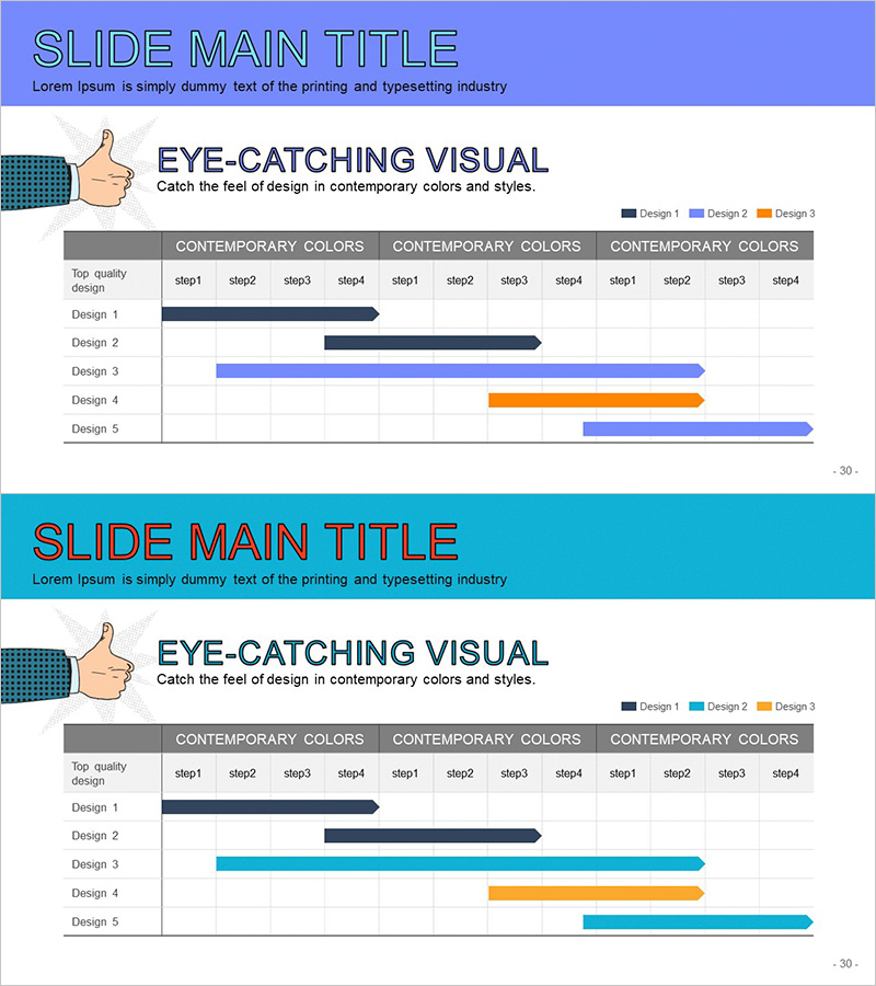 카툰 테마 로드맵 테이블표 – 사업 추진 전략 수립