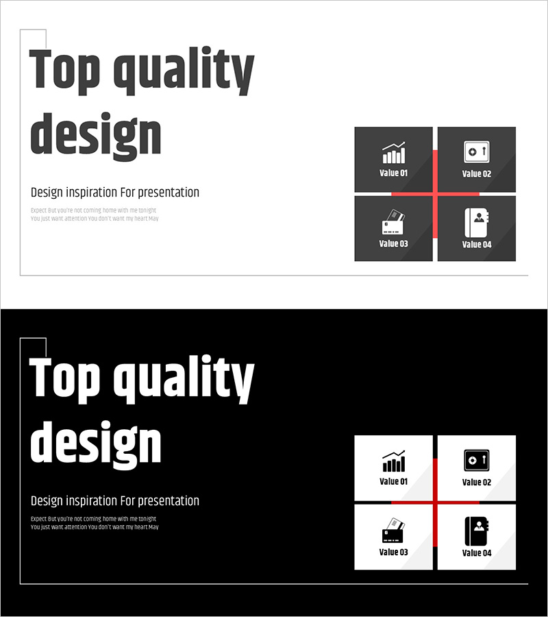 모던 와이드 파워포인트 템플릿 폐쇄 다이어그램 - 제품 및 서비스 소개