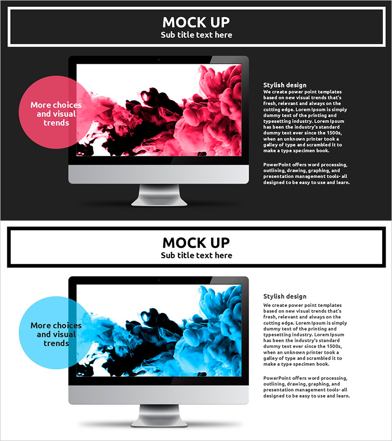 감각적인 클라우드 템플릿 목업으로 시각적 매력을 극대화