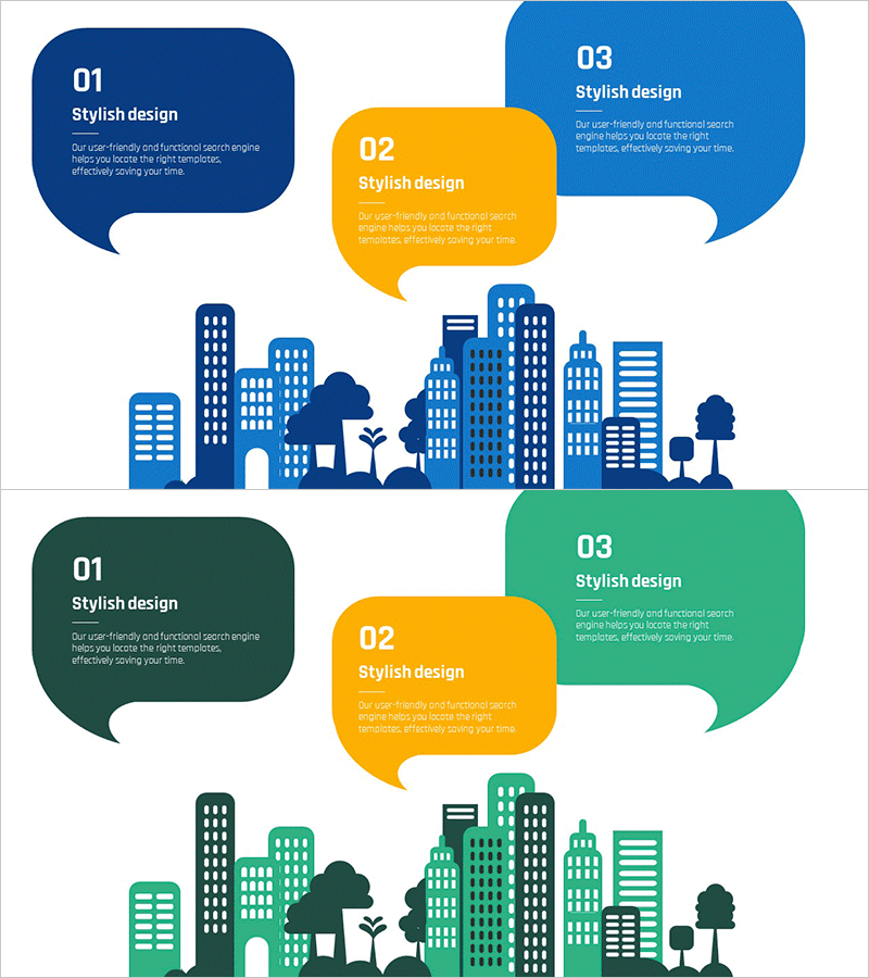 목표 설정 말풍선 다이어그램 – 비즈니스 비전을 담다