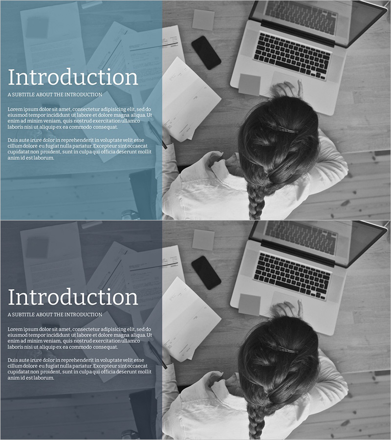 설산 테마 템플릿 인트로 – 비즈니스 소개의 확신