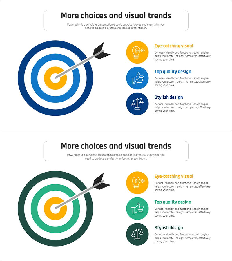 화살 과녁 다이어그램으로 사업 목표 표현하기
