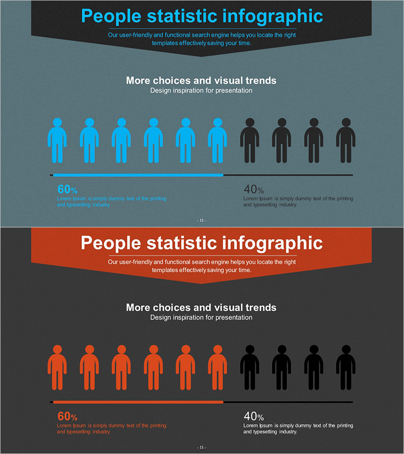 이용자 분석 픽토그램 그래프 – 고객 성과를 시각화하다