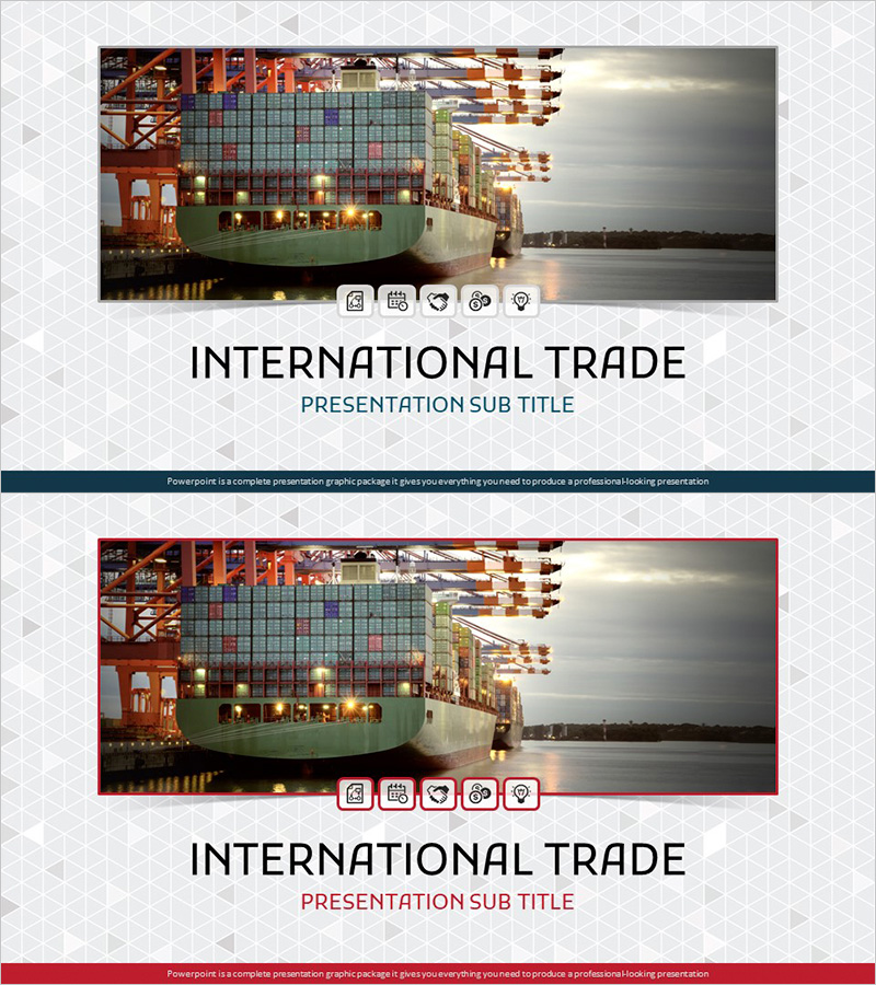 국제 무역 템플릿 표지 – 전문성과 신뢰