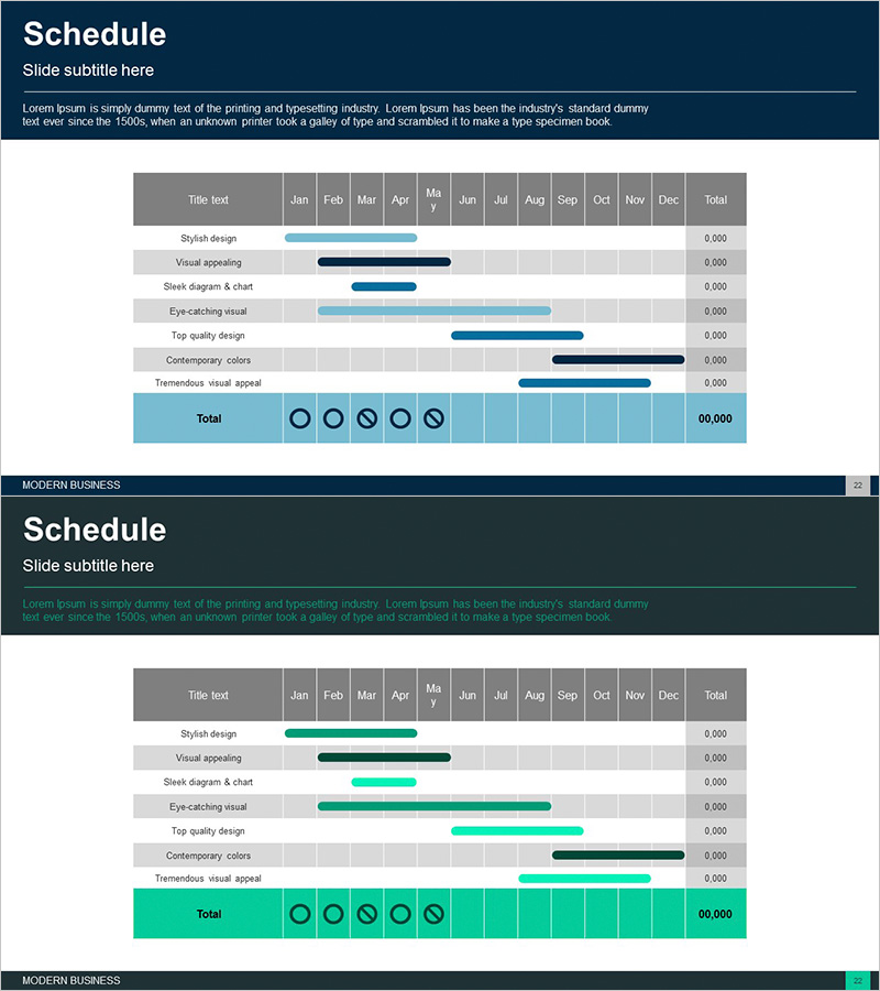 추진일정계획 테이블 – 사업 추진 전략을 위한 시각적 로드맵