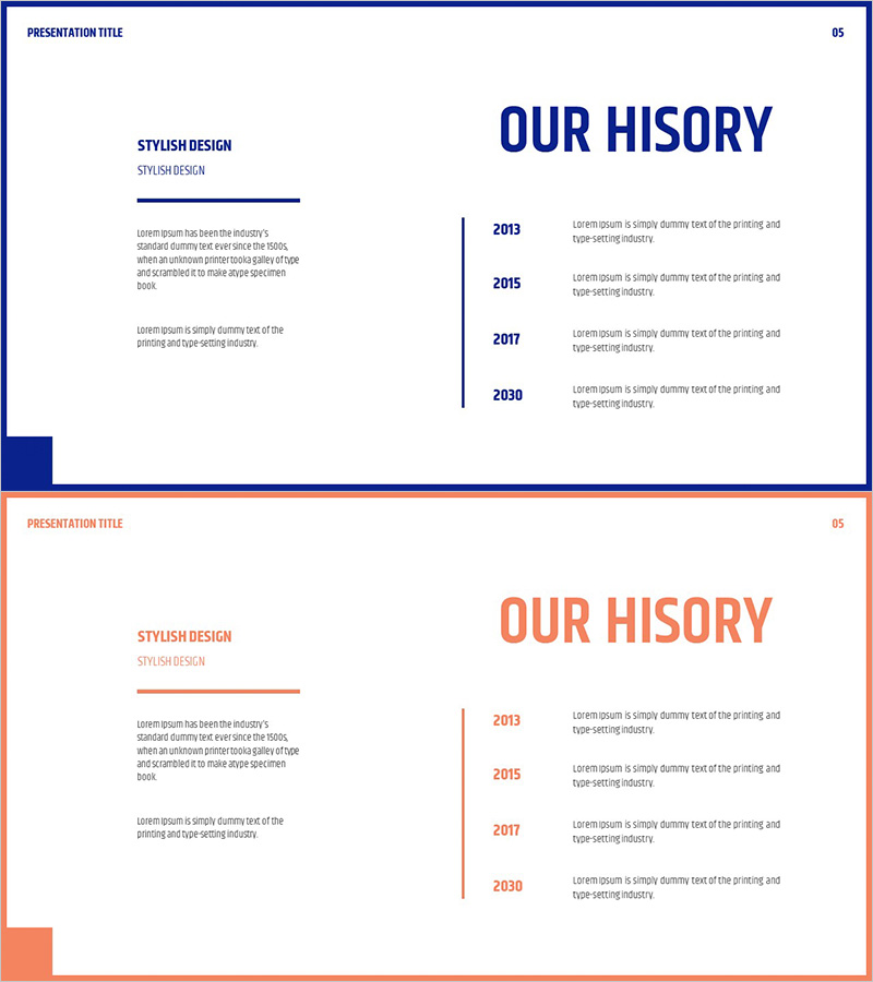 심플 테마 비즈니스 연혁 다이어그램 – 명확한 시간의 흐름