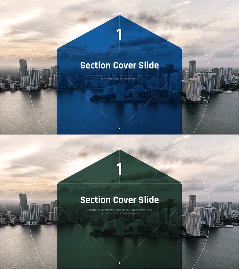 비즈니스 시티 템플릿 간지 – 현대적이고 세련된 섹션 커버