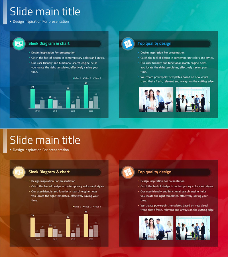 시각적 흐름을 강조한 슬라이드 디자인 – 데이터 분석을 위한 완벽한 선택