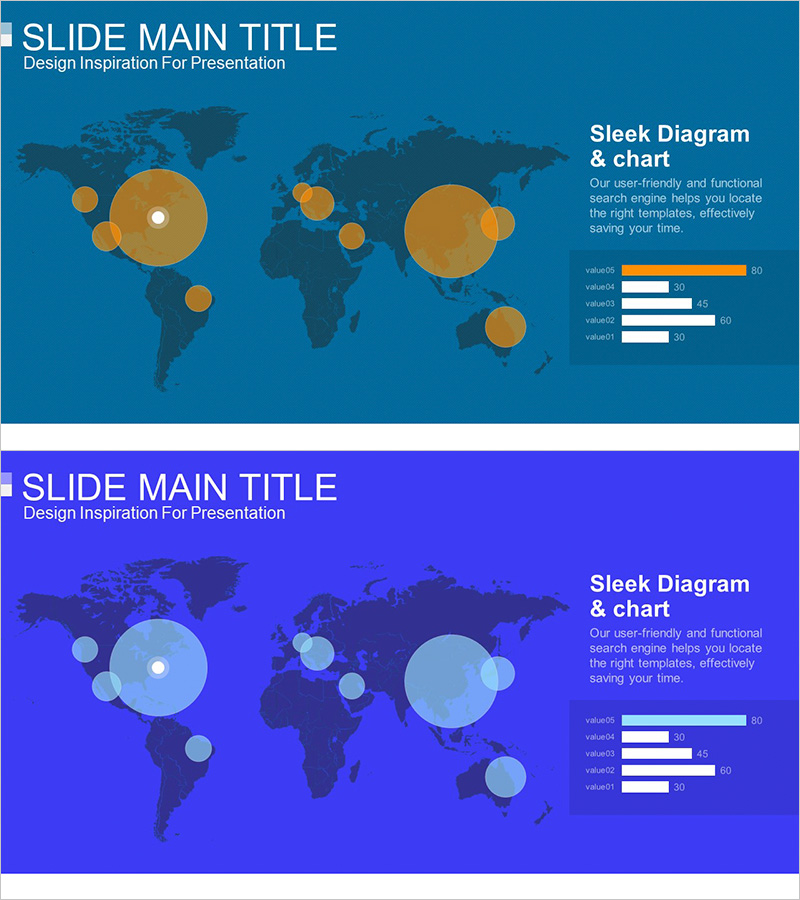 글로벌 타겟 지역 분포도 분석 슬라이드