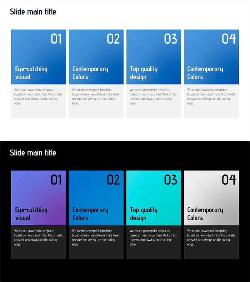 세련된 디자인의 감각적인 슬라이드 템플릿 – 데이터 전달의 새로운 기준