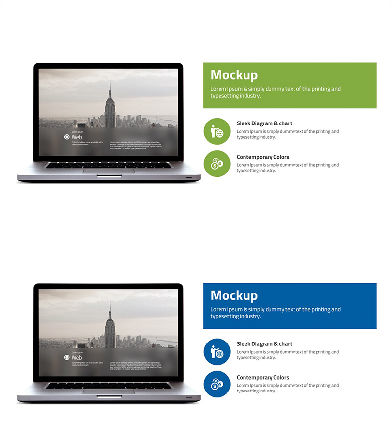 웹 콘텐츠 제품 소개용 목업 – 혁신과 스타일