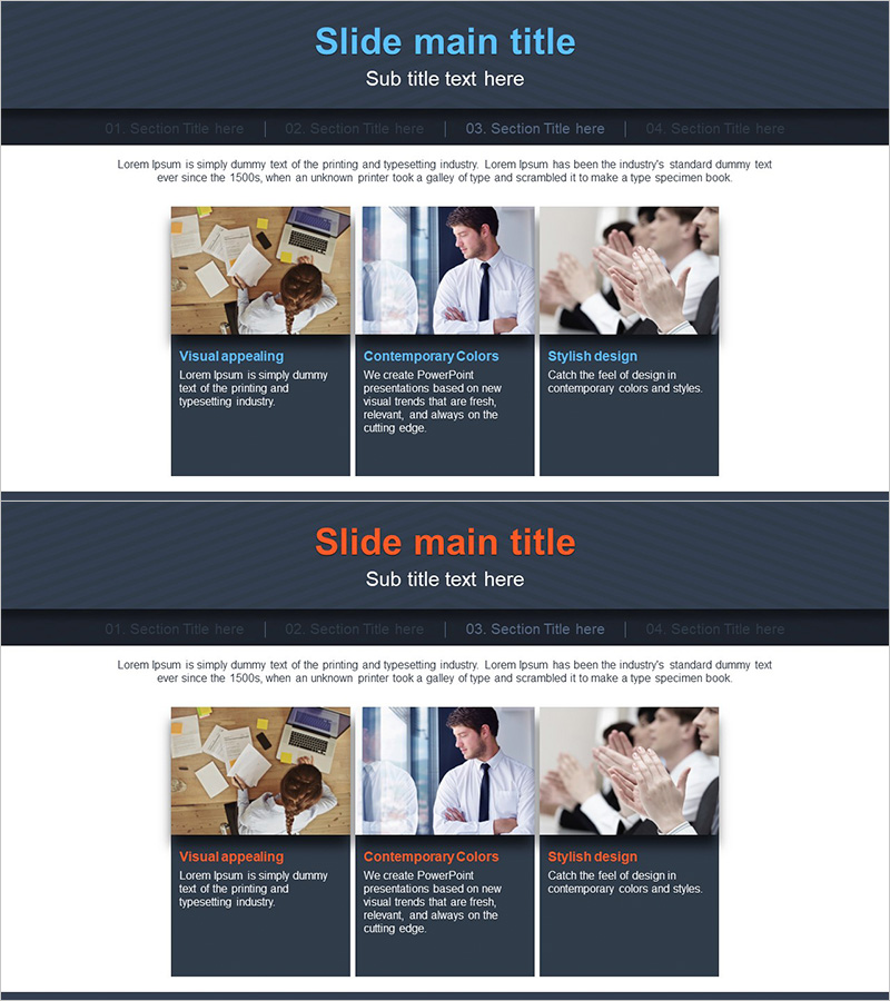 비즈니스 프로그램 소개 슬라이드 – 클러스터 다이어그램