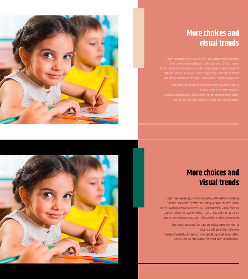 심플 & 모던 와이드 PPT 이미지&텍스트 – 고객 사례 및 성공 이야기