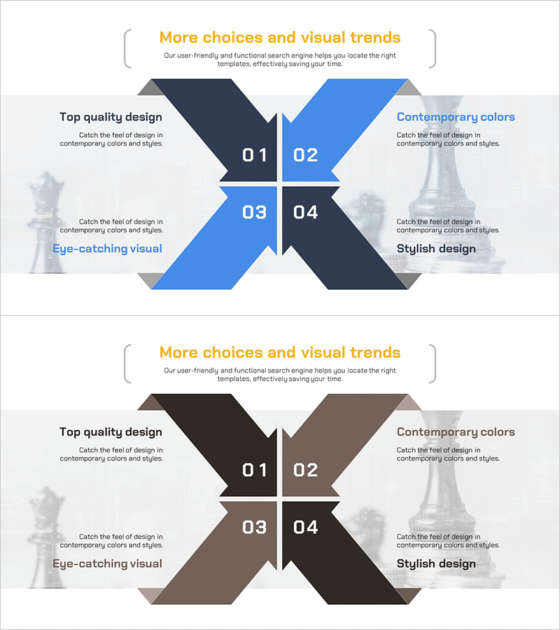 체스테마 사각 리본 다이어그램 – 사업 비전과 마케팅 전략