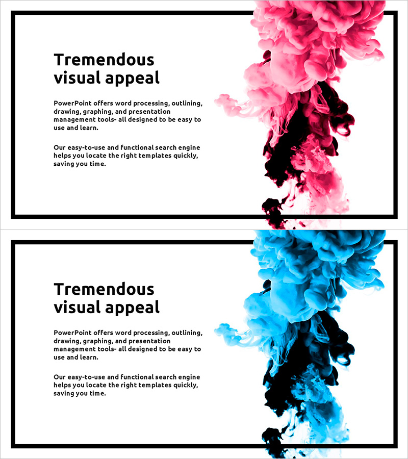 감각적인 클라우드 템플릿 텍스트 슬라이드