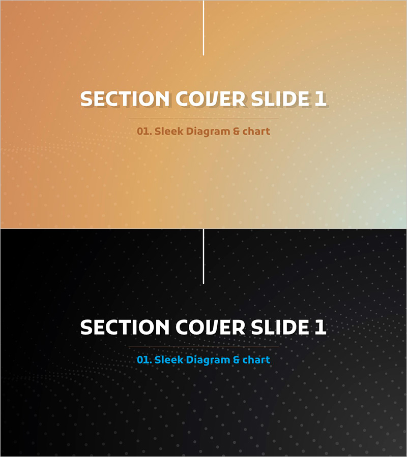 도트패턴 와이드 파워포인트 템플릿 간지 – 단락 구분을 위한 최적화